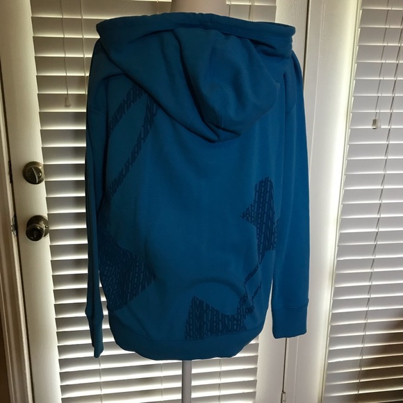 UA Under Armour Front Full Zip Blue Hooded Sweatshirt Hoodie Size Small NWT - Picture 5 of 8